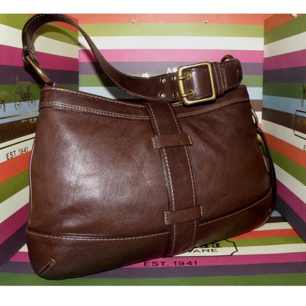 🤎NEW COACH LEGACY LEATHER MANDY SATCHEL SHOULDER BAG ~ 65TH ANNIVERSARY!! 🤎 - Picture 3 of 11